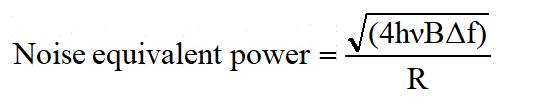 noise equivalent power of a photodetector